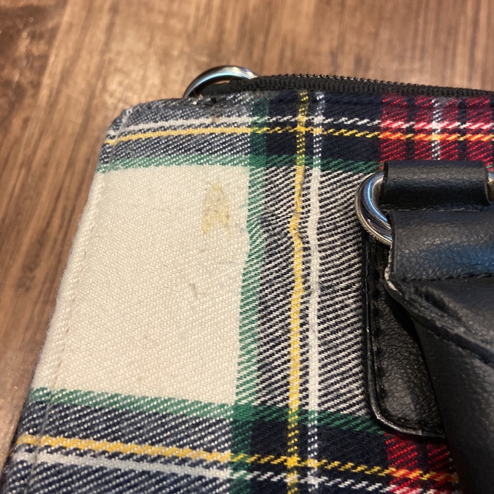 Nanette Lepore cream plaid tote purse - Picture 4 of 6